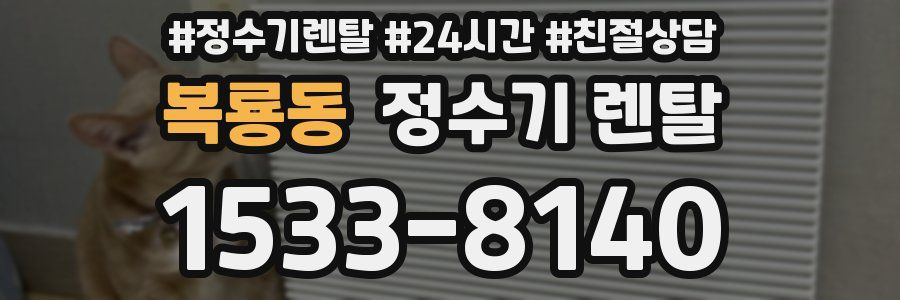 복룡동 정수기 렌탈