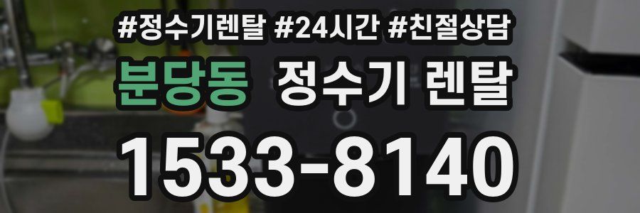 분당동 정수기 렌탈