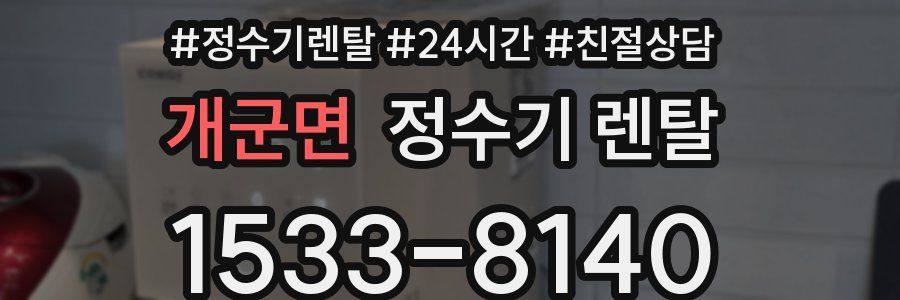 개군면 정수기 렌탈