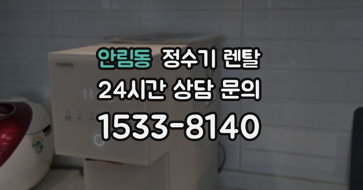 안림동 정수기 렌탈