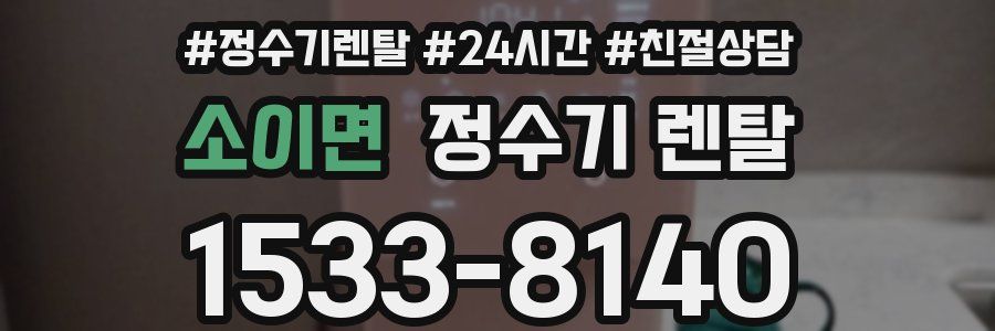 소이면 정수기 렌탈