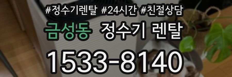 금성동 정수기 렌탈