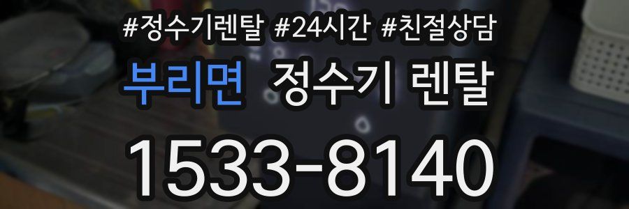 부리면 정수기 렌탈