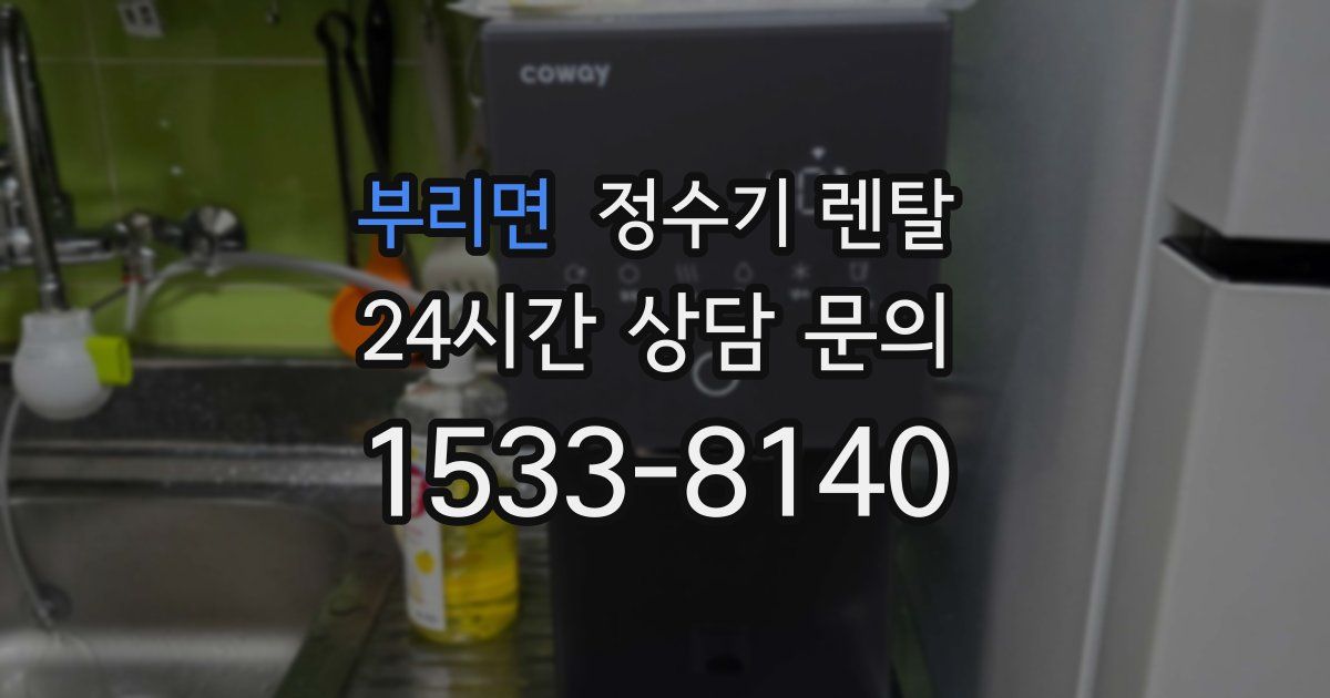 부리면 정수기 렌탈