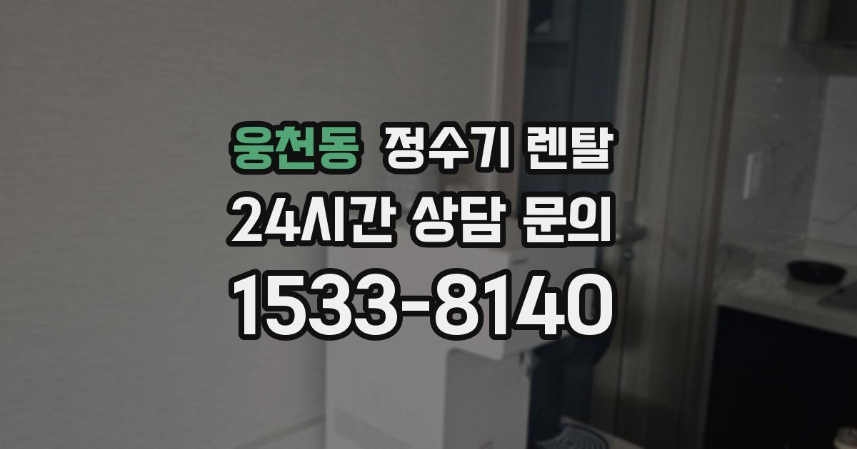웅천동 정수기 렌탈