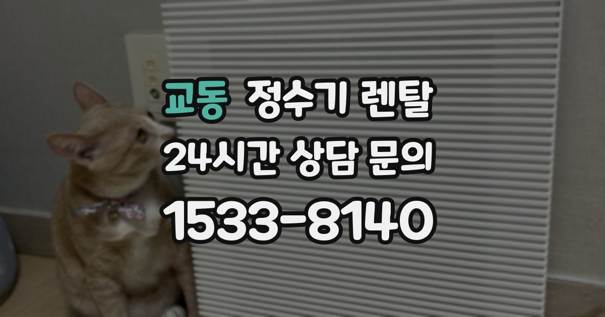 교동 정수기 렌탈