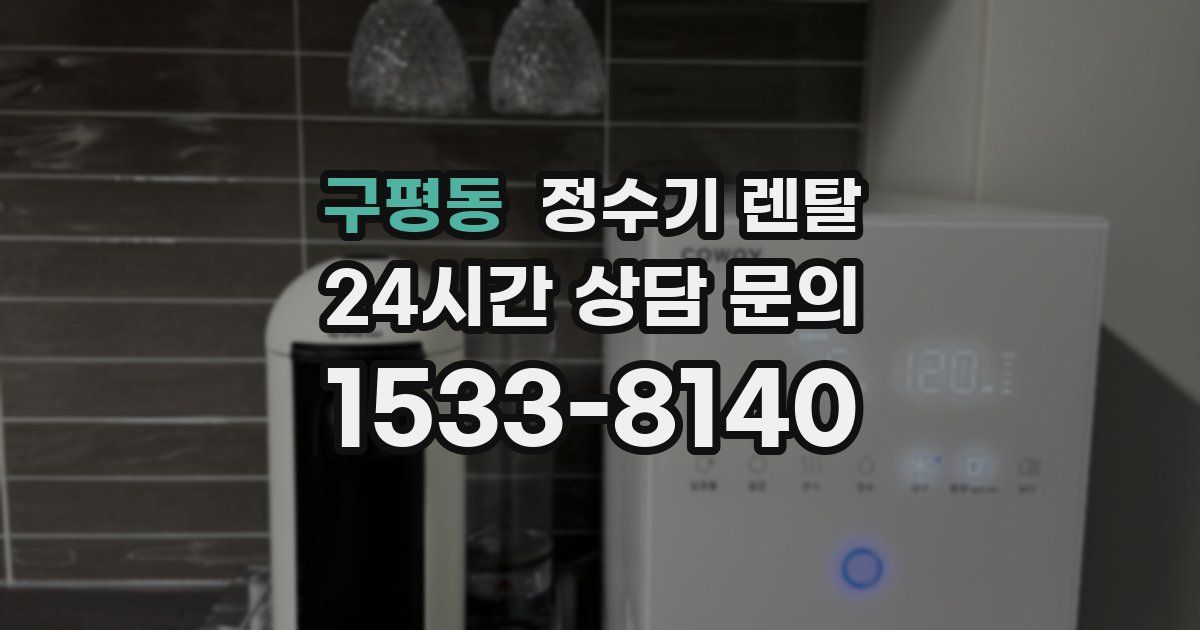 구평동 정수기 렌탈