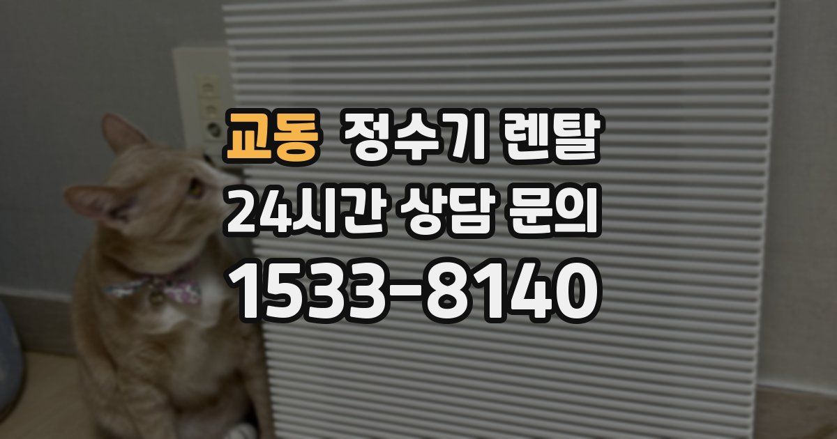 교동 정수기 렌탈