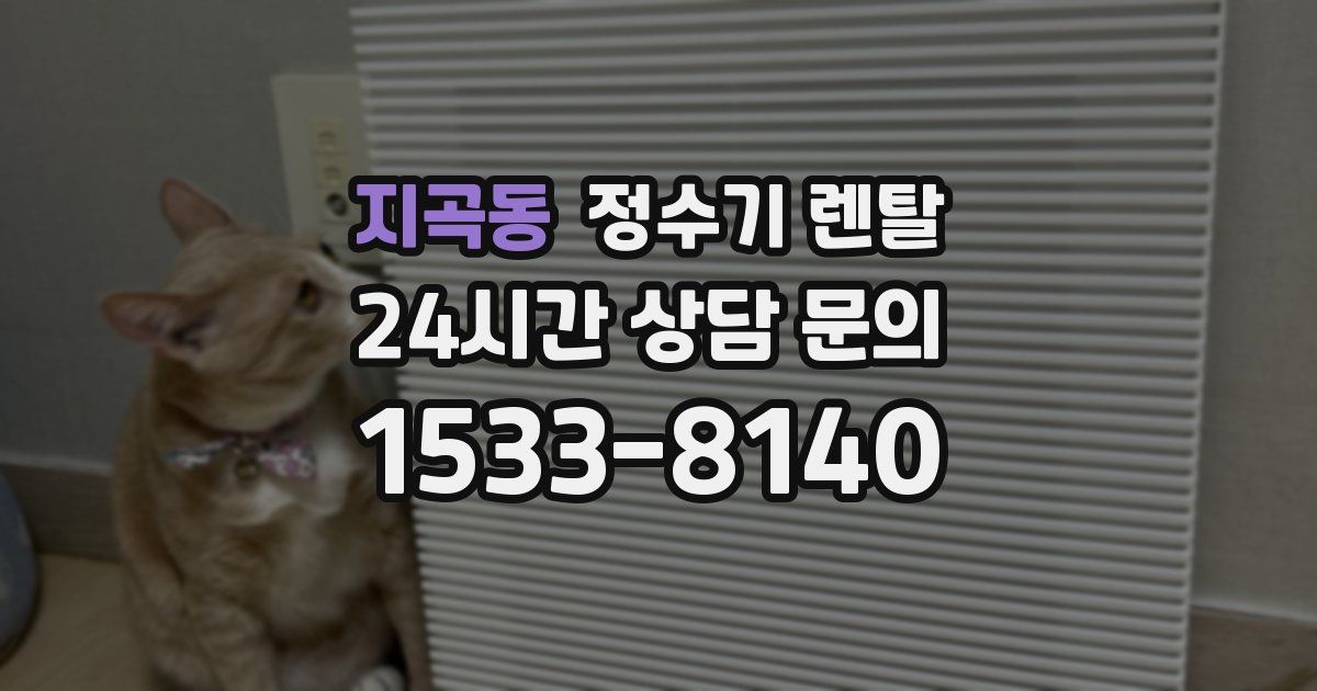 지곡동 정수기 렌탈