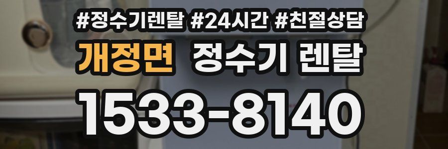 개정면 정수기 렌탈