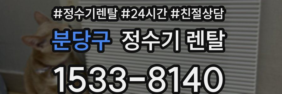 분당구 정수기 렌탈