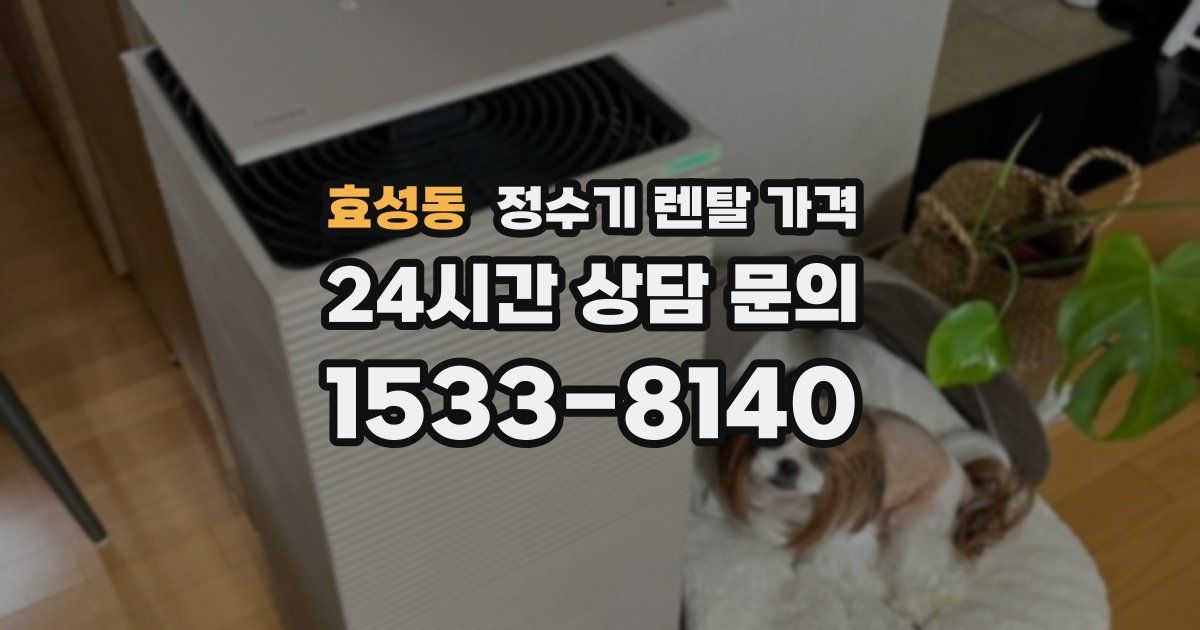 효성동 정수기 렌탈 가격