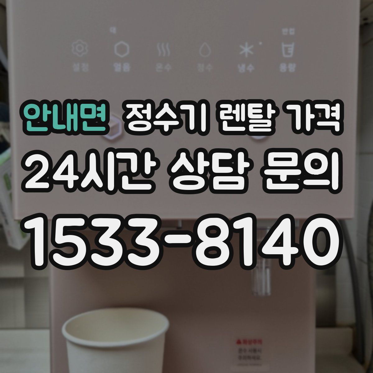 안내면 정수기 렌탈 가격
