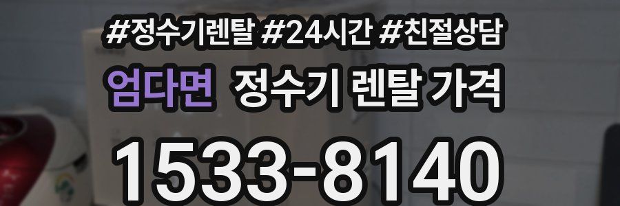 엄다면 정수기 렌탈 가격