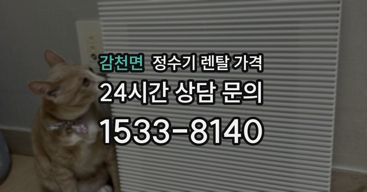 감천면 정수기 렌탈 가격