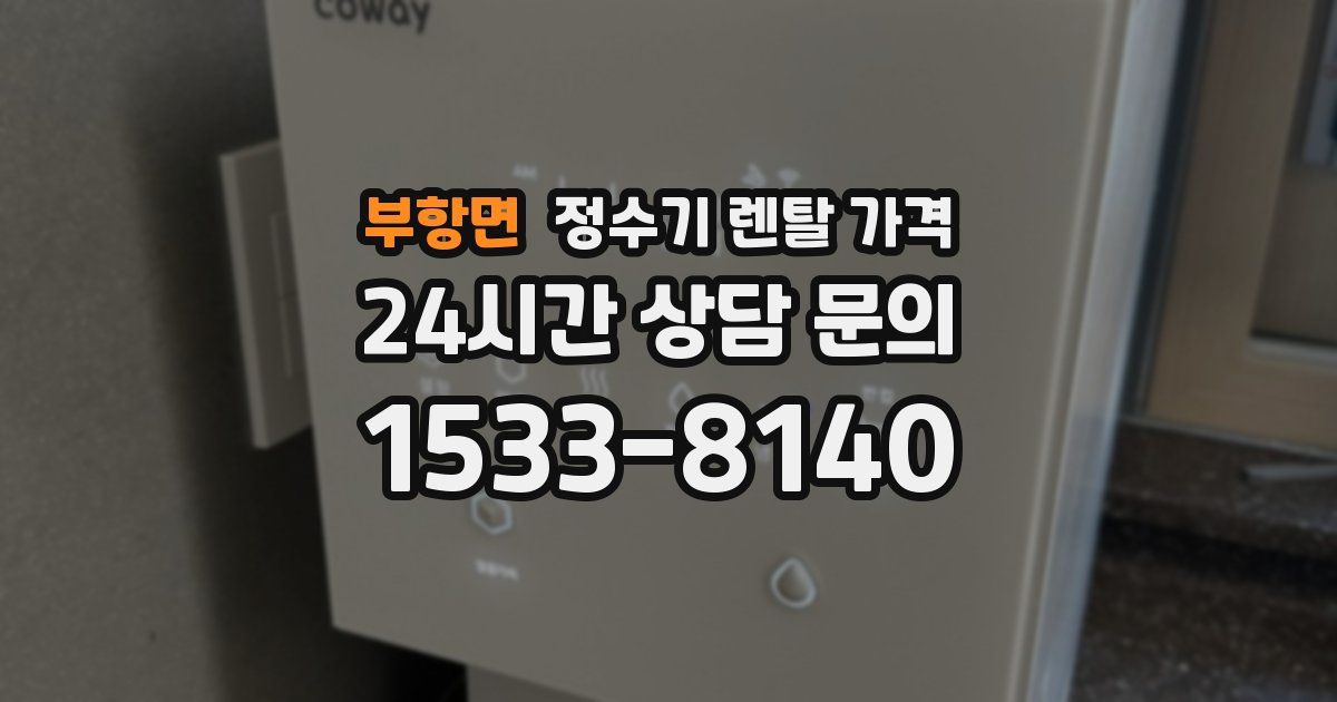 부항면 정수기 렌탈 가격
