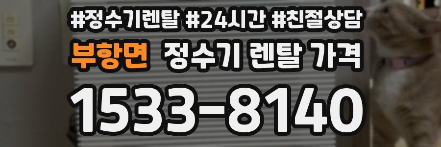 부항면 정수기 렌탈 가격