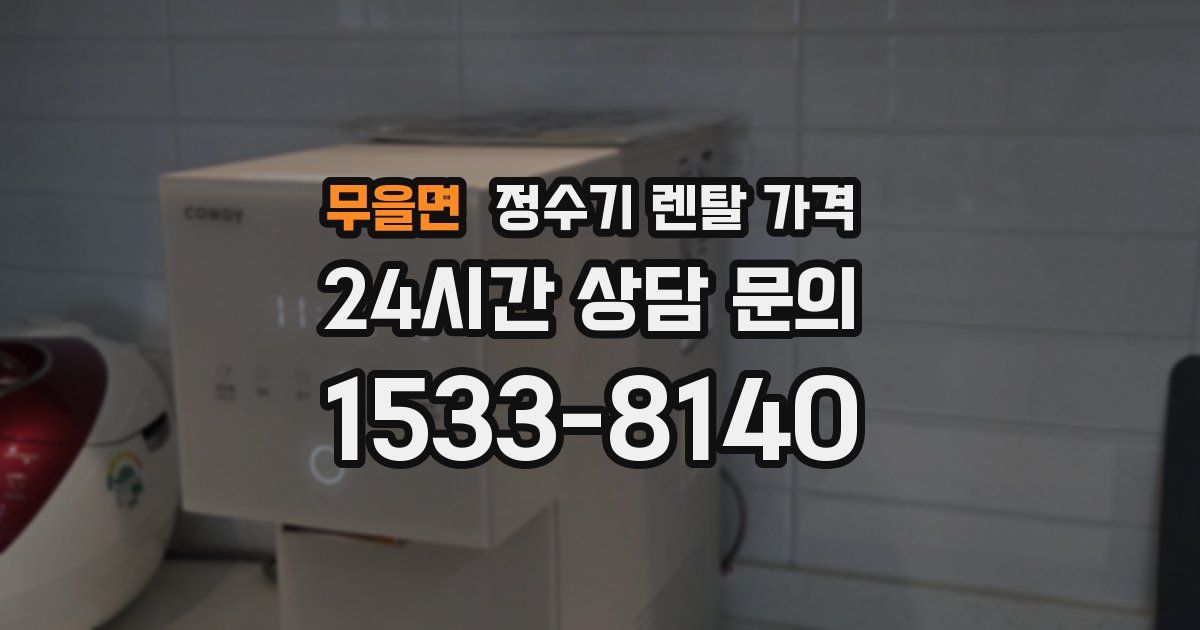 무을면 정수기 렌탈 가격