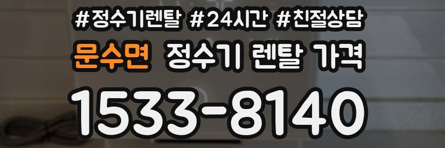문수면 정수기 렌탈 가격