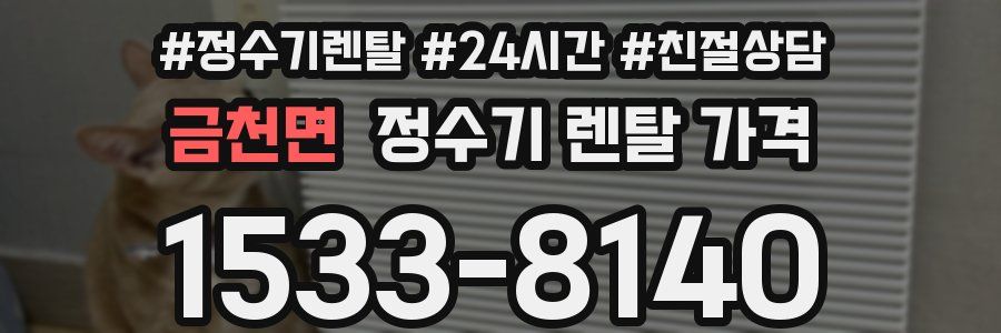 금천면 정수기 렌탈 가격