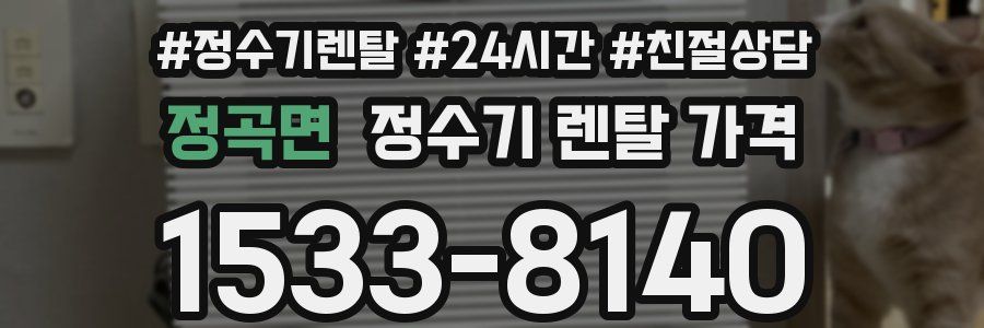 정곡면 정수기 렌탈 가격