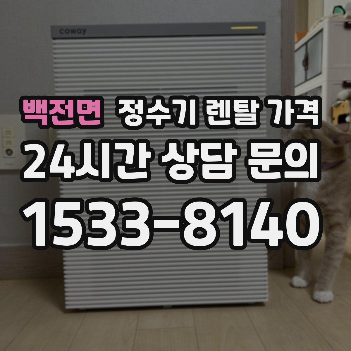 백전면 정수기 렌탈 가격