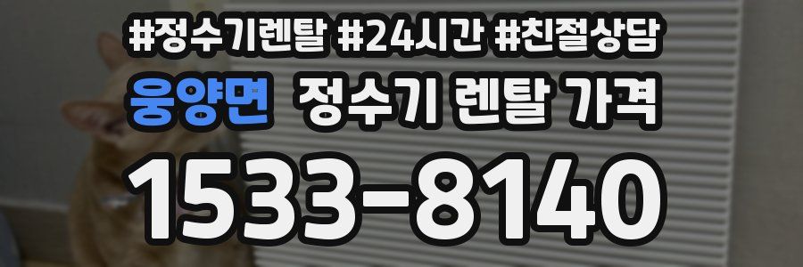 웅양면 정수기 렌탈 가격