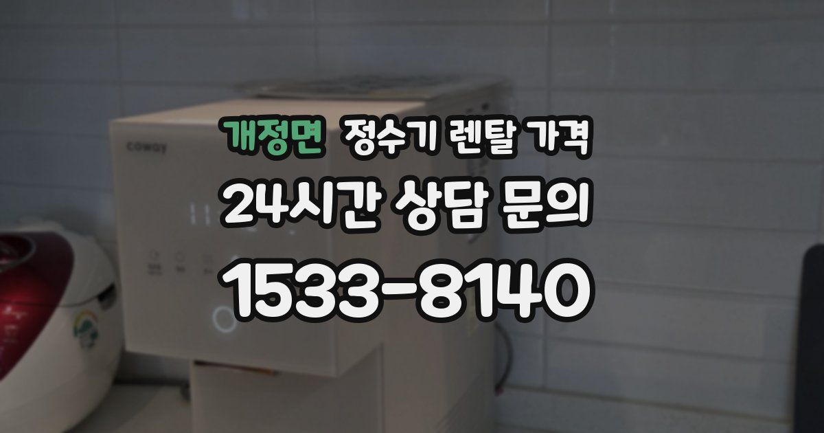 개정면 정수기 렌탈 가격