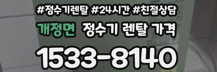 개정면 정수기 렌탈 가격