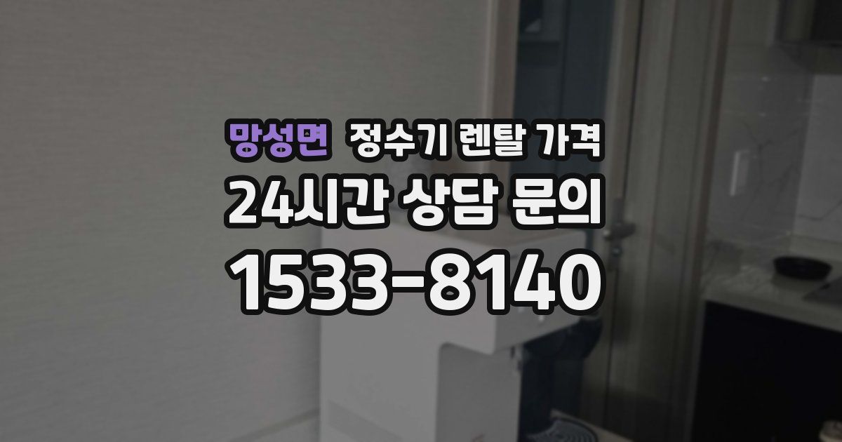 망성면 정수기 렌탈 가격