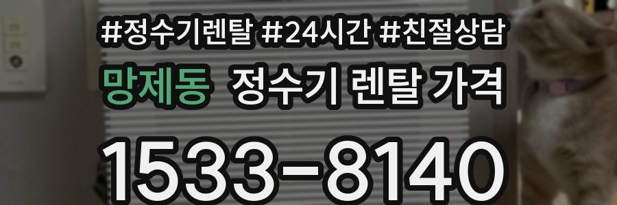 망제동 정수기 렌탈 가격