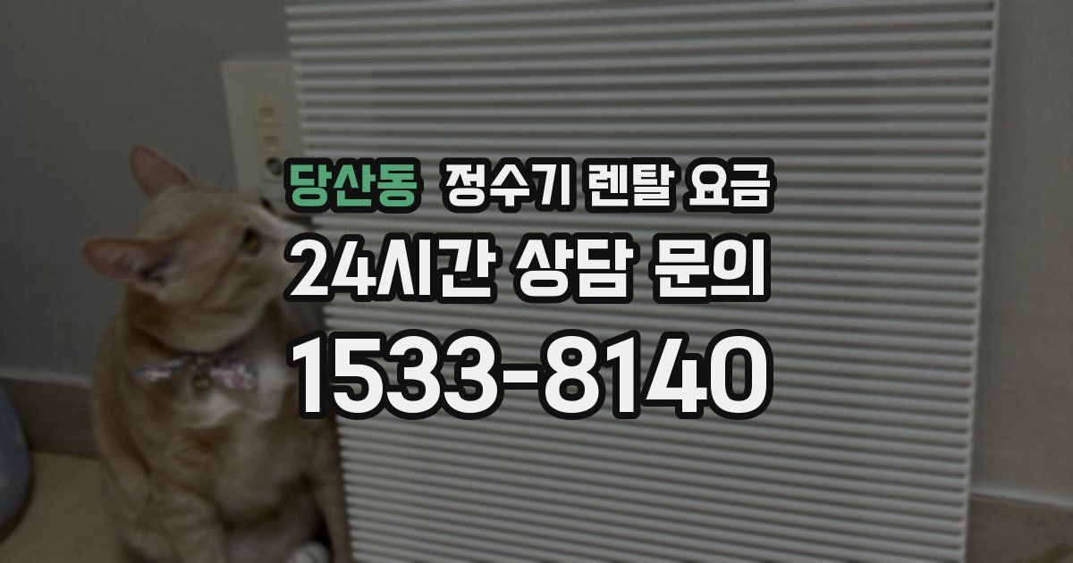 당산동 정수기 렌탈 요금