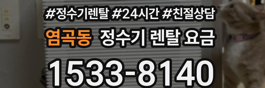 염곡동 정수기 렌탈 요금