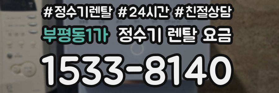 부평동1가 정수기 렌탈 요금