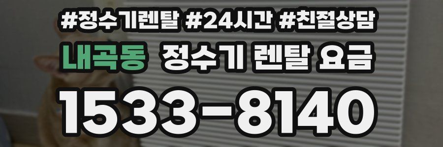 내곡동 정수기 렌탈 요금