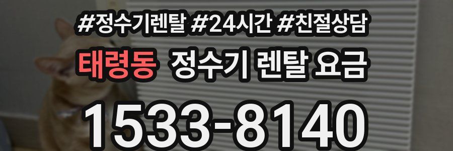 태령동 정수기 렌탈 요금