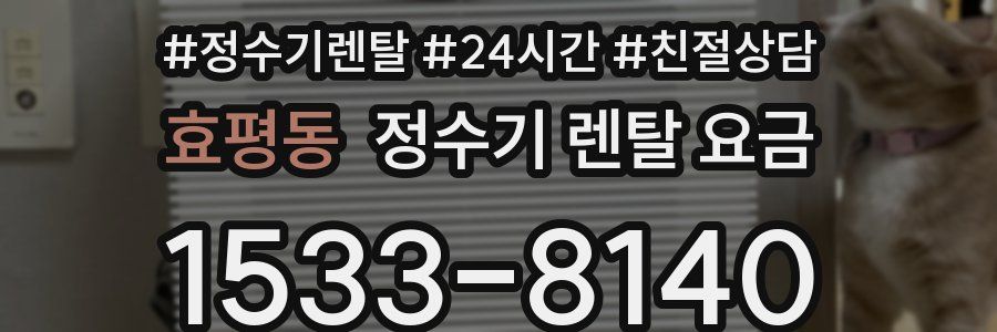 효평동 정수기 렌탈 요금