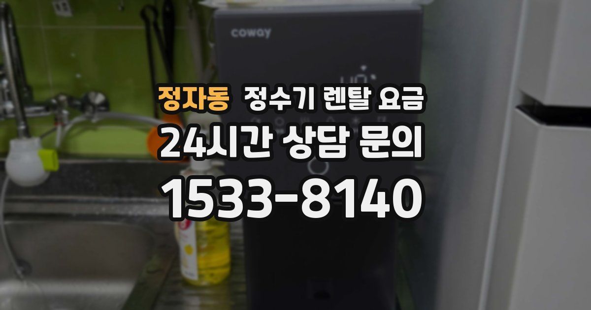 정자동 정수기 렌탈 요금