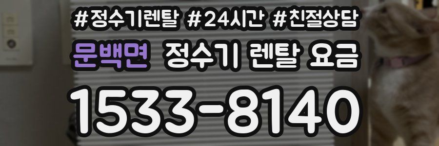 문백면 정수기 렌탈 요금