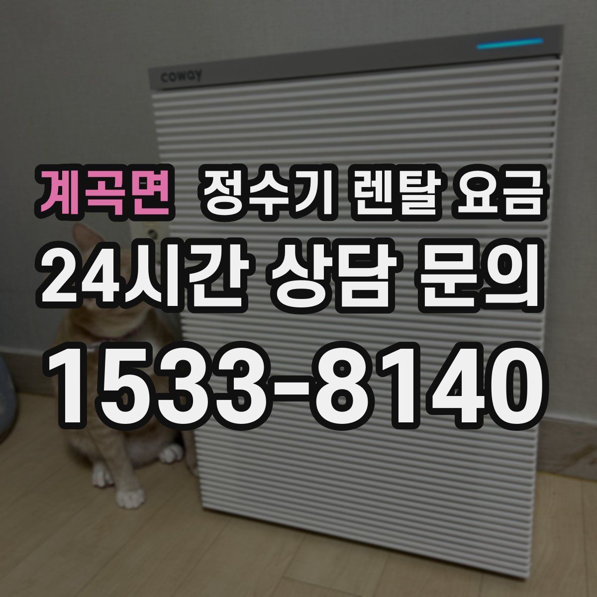 계곡면 정수기 렌탈 요금