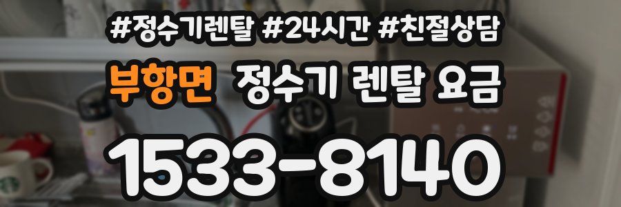 부항면 정수기 렌탈 요금