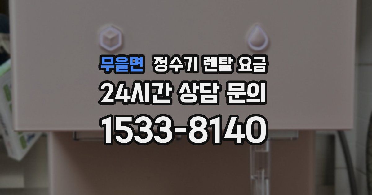 무을면 정수기 렌탈 요금