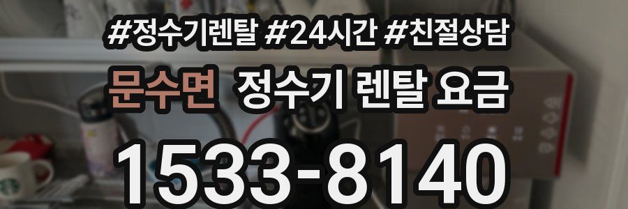 문수면 정수기 렌탈 요금