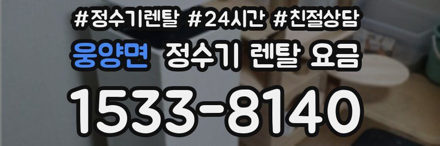 웅양면 정수기 렌탈 요금