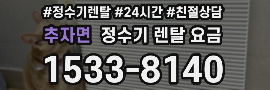 추자면 정수기 렌탈 요금