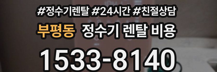 부평동 정수기 렌탈 비용