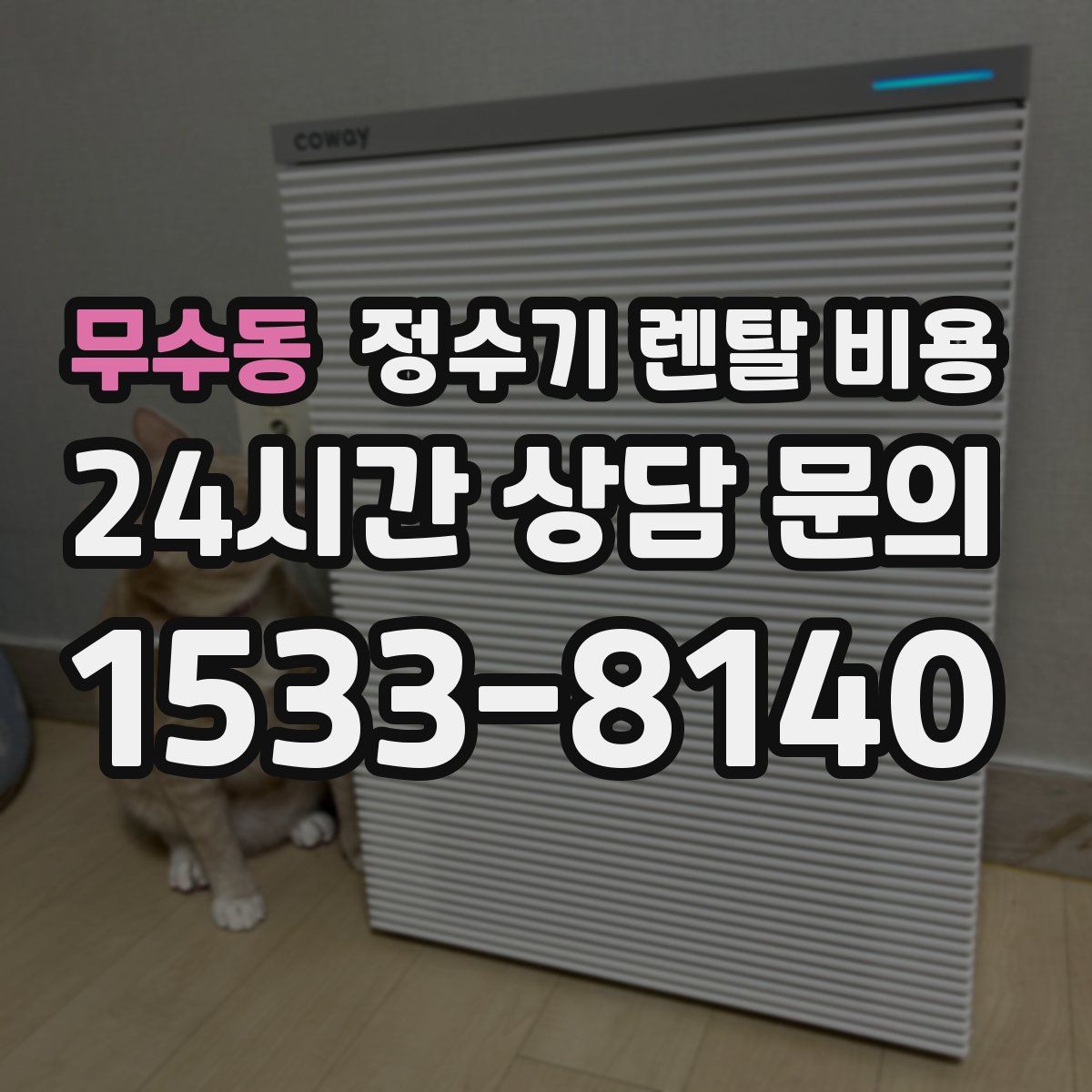 무수동 정수기 렌탈 비용