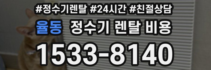 율동 정수기 렌탈 비용