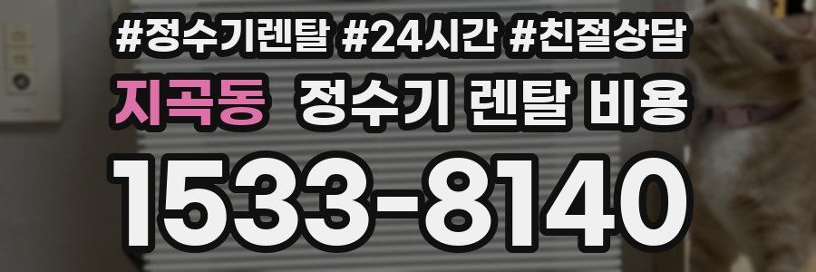 지곡동 정수기 렌탈 비용