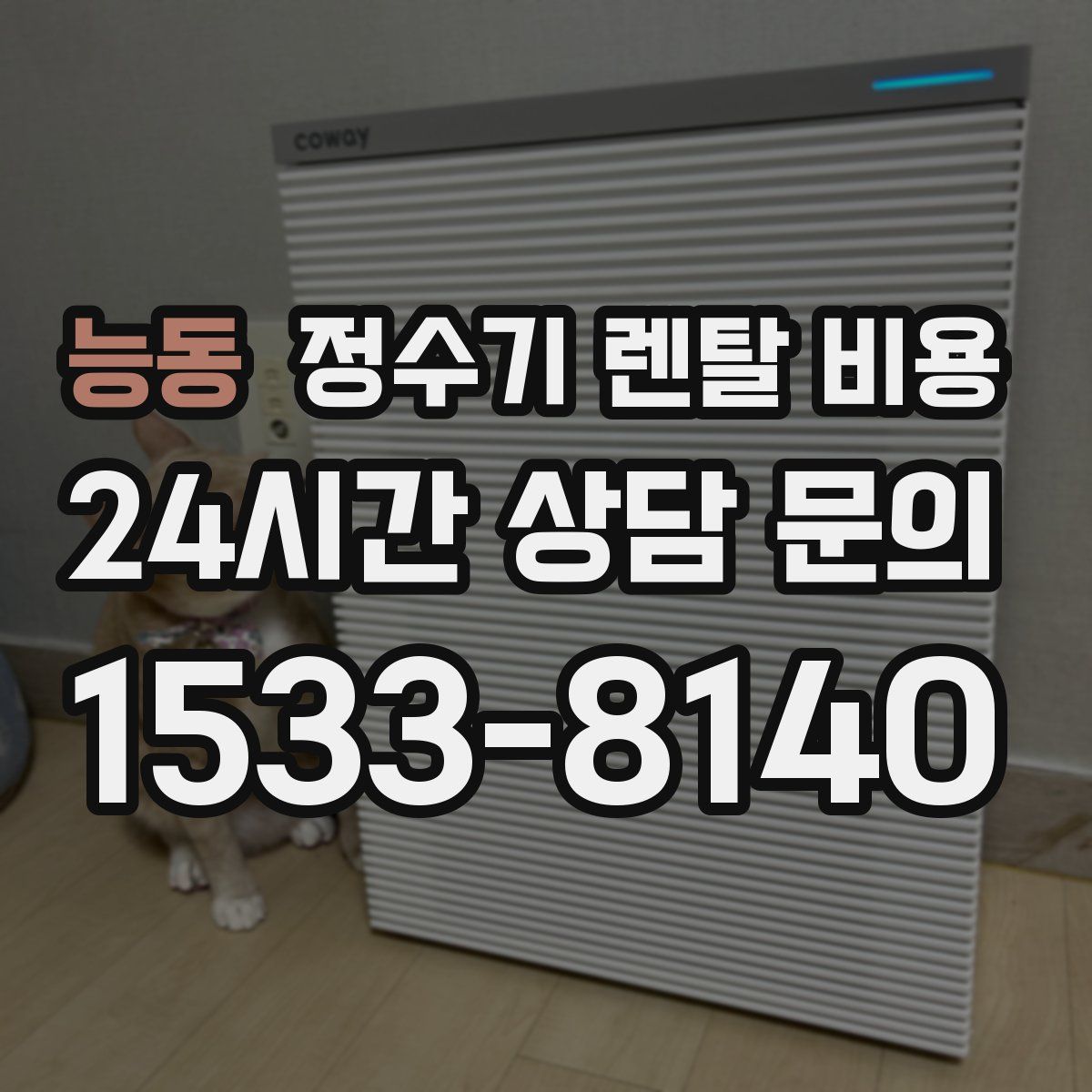 능동 정수기 렌탈 비용